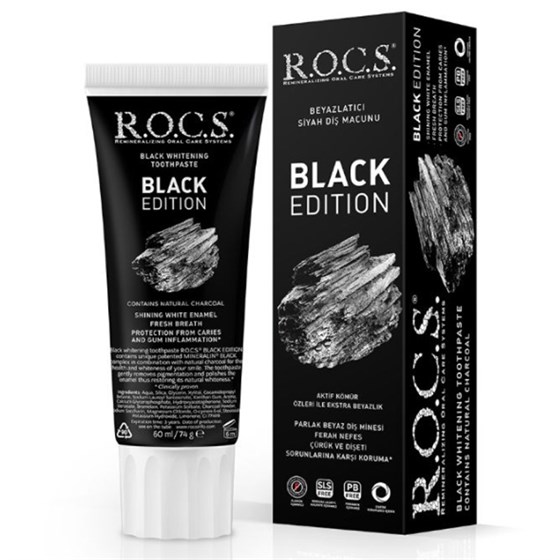 Rocs Black Edition Beyazlatıcı Diş Macunu 60 ml