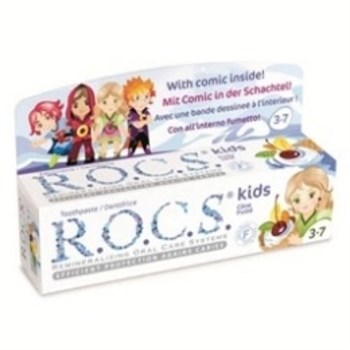 ROCS Kids 3-7 Yaş Meyveli Çocuk Diş Macunu (Meyve külahı) 35ml.