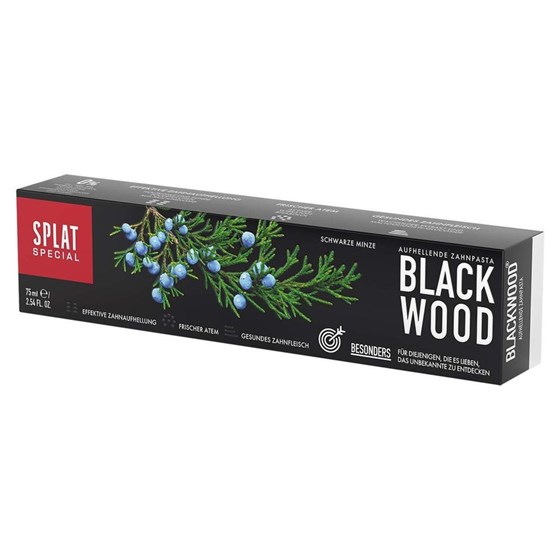 Splat Blackwood Siyah Diş Macunu 75 ml Güçlü Beyazlatma