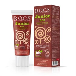 ROCS Junior 6-12 Yaş Diş Macunu - Çikolata ve Karamel Tadında 60 ml